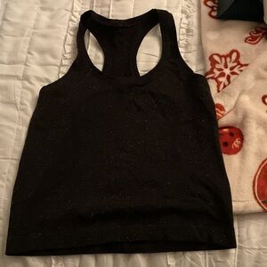 Lululemon Swiftly Black Sparkle Tank Size 6 Race Length